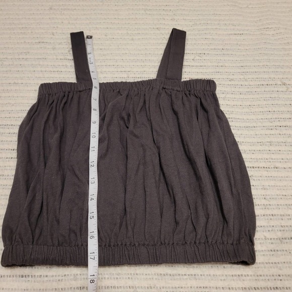 Melrose and Market Dark Gray Cropped Tank - Girls Size M" - Picture 2 of 5